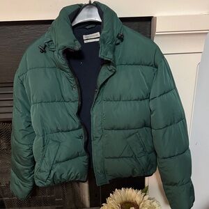 Urban Outfitters Green Puffer Jacket
